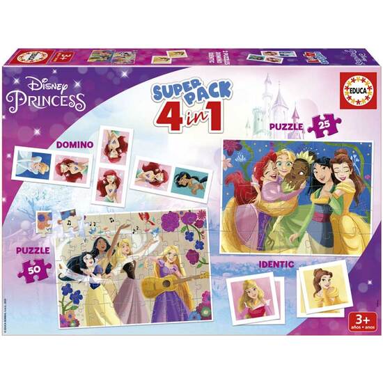 Superpack 4 En 1 Princesas Disney