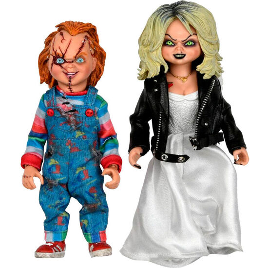 Pack 2 Figuras Clothed Chucky And Tiffany La Novia De Chucky 14cm