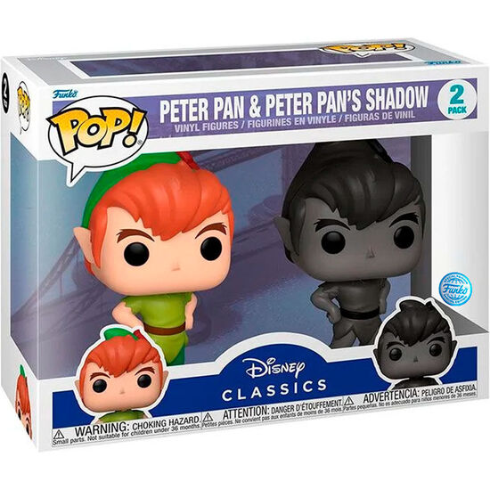 Blister 2 Figuras Pop Disney Peter Pan - Peter Pan & Peter Pans Shadow Exclusive