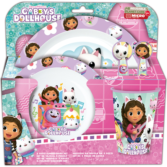 Set Micro Kids 5 Piezas En Estuche Gabbys Dollhouse Party