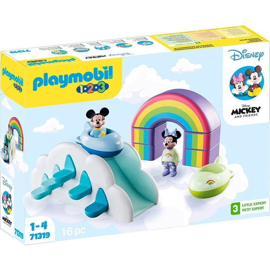 Playmobil 1.2.3 Disney: Mickey Y Minnie Casa En Las Nubes