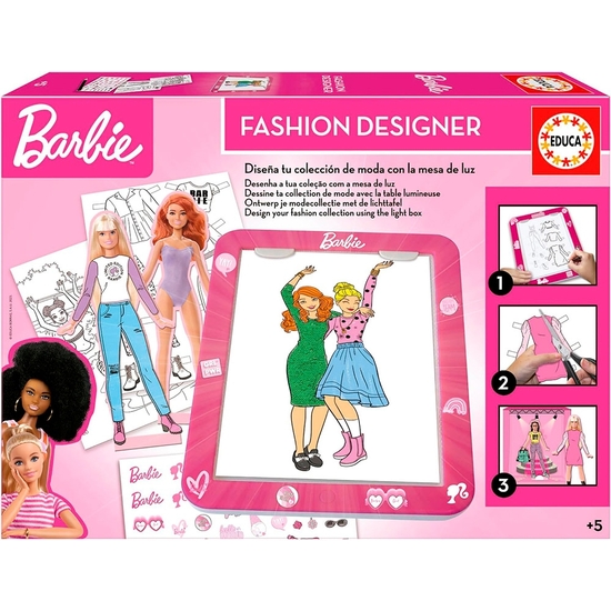 Barbie Crea Tus Diseños. Mesa Con Luz + 5 Años