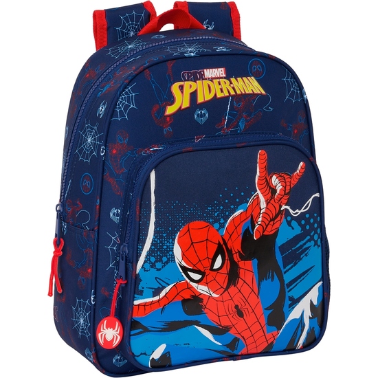 Mochila Infantil Adapt.carro Spider-man Neon