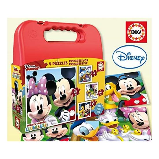 MALETIN CON 4 PUZZLES MICKEY MOUSE  ONLY ONE