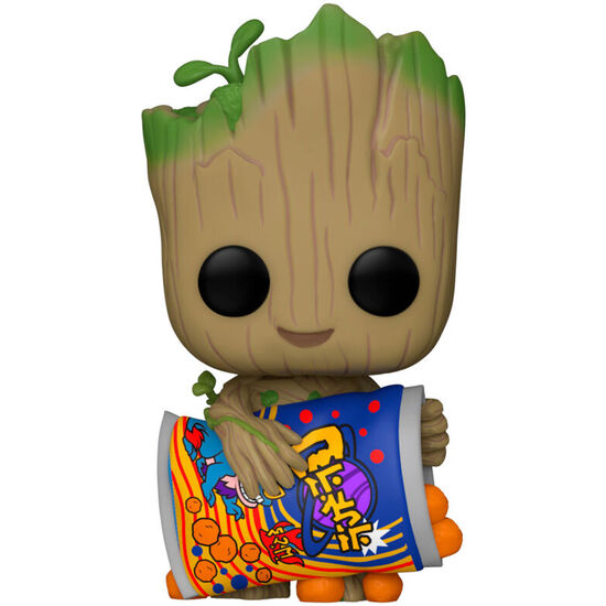 FIGURA POP MARVEL I AM GROOT - GROOT WITH CHEESE PUFFS