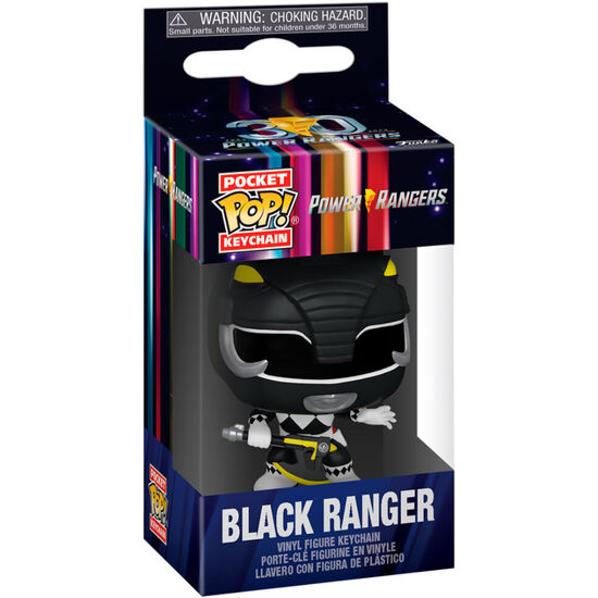 LLAVERO POCKET POP POWER RANGERS 30TH ANNIVERSARY BLACK RANGER