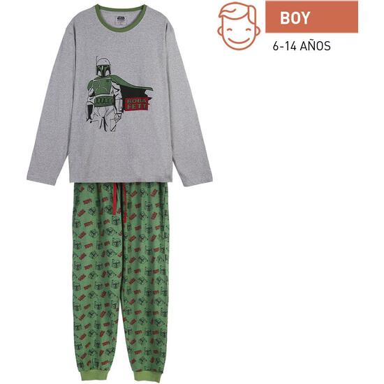 Pijama Largo Single Jersey Boba Fett Dark Green