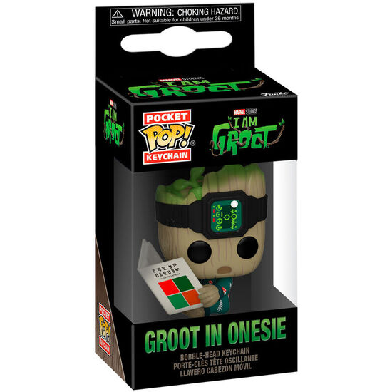 Llavero Pocket Pop Marvel I Am Groot - Groot With Onesie