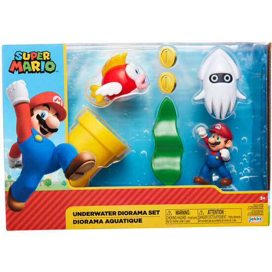 Blister Diorama Mundo Submarino Super Mario Nintendo