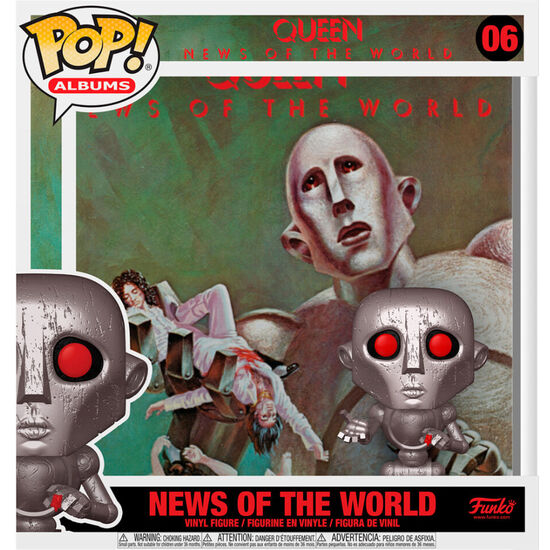 FIGURA POP QUEEN NEWS OF THE WORLD WITH ALBUM CASE