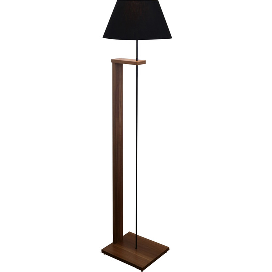 Lámpara De Pie Con 100% Wooden, Negro, Colección Victoria, 21x35x150, Casquillo E27 Max 60 W