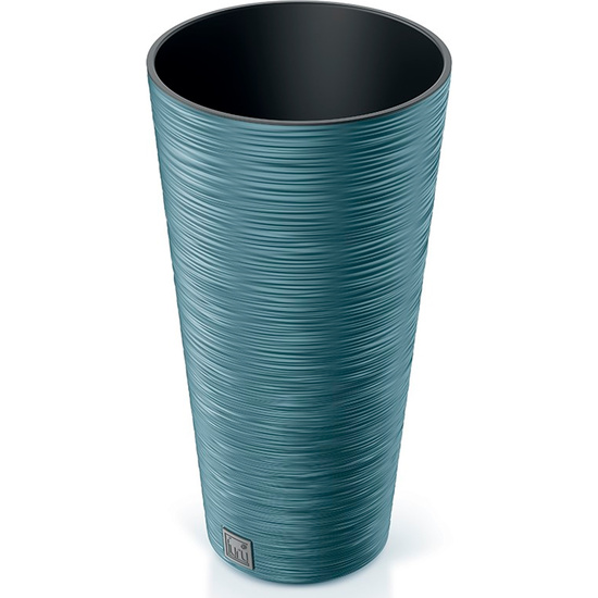 Macetero Color Azul Escandinavo, Con Depósito, Colección Furu, De 30 X 30 X 57,5 Cm, Capacidad De 15 L.