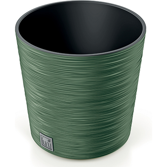 Macetero Color Verde Tierra, Con Depósito, Colección Furu, De 30 X 30 X 29,4 Cm, Capacidad De 15 L.