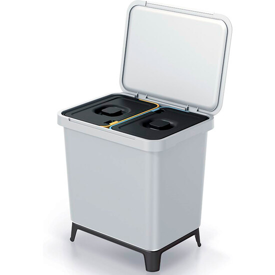 Sistema Clasificador De Reciclaje 2x10l Color Blanco Keden