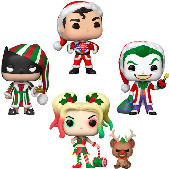 BLISTER 4 FIGURAS POP DC COMICS HOLIDAY EXCLUSIVE