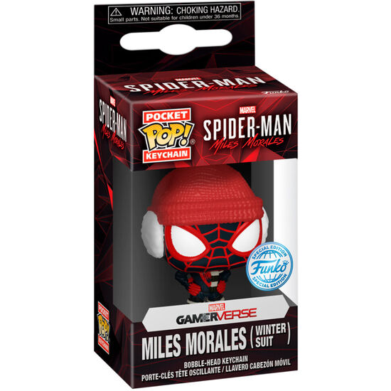 Llavero Pocket Pop Marvel Spiderman Miles Morales Winter Miles