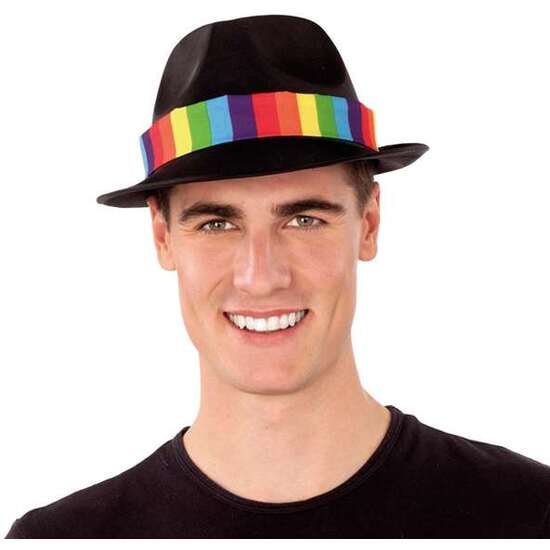 Sombrero Ganster Negro Rainbow