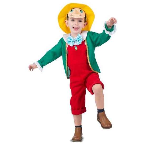 Disfraz Bebé Pinocho (gorro, Careta, Chaqueta Y Peto) Talla 24-36 Meses