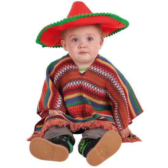 Disfraz Bebe Mexicano Talla 0-12 Meses