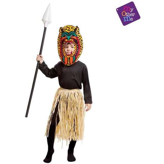 Disfraz Zulu 10-12 Años (máscara, Camiseta Y Falda)