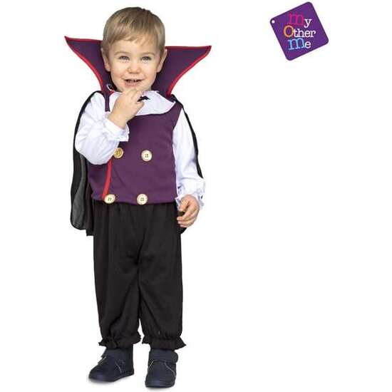 Disfraz Vampiro Bebé 0-6 Meses (camisa, Pantalón Y Capa)