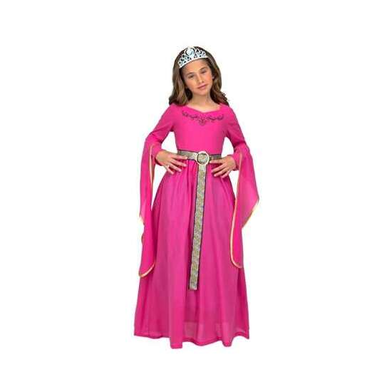 Disfraz Princesa Medieval Rosa Talla 10-12 Y