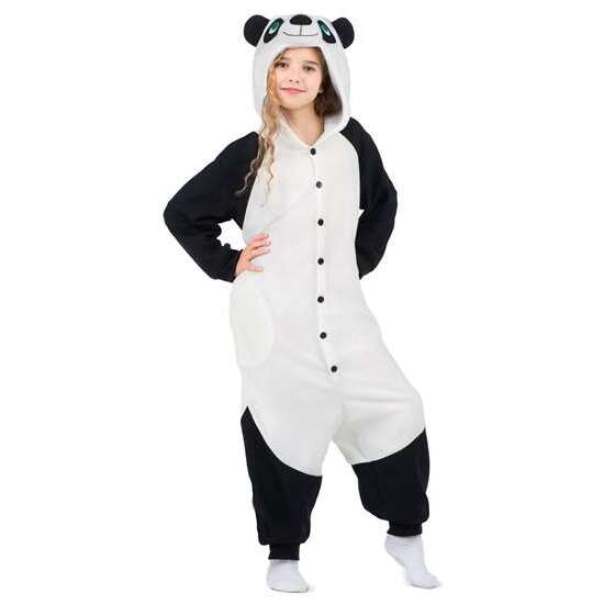 Disfraz Infantil Oso Panda Talla Unica 9-13 Años (kigurumi Con Capucha Y Cola)