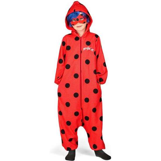Disfraz Ladybug Pyjamas 4-5 Años (mono Con Capucha, Peluca Y Antifaz)