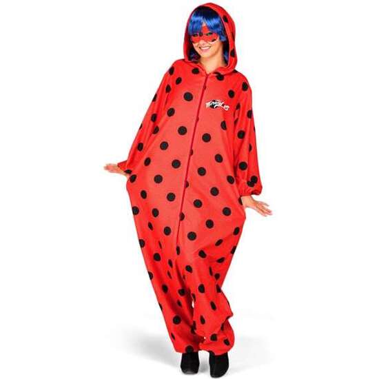 Disfraz Ladybug Pyjamas Xs (mono Con Capucha, Peluca Y Antifaz)