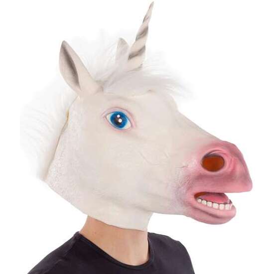 White Unicorn Latex Mask