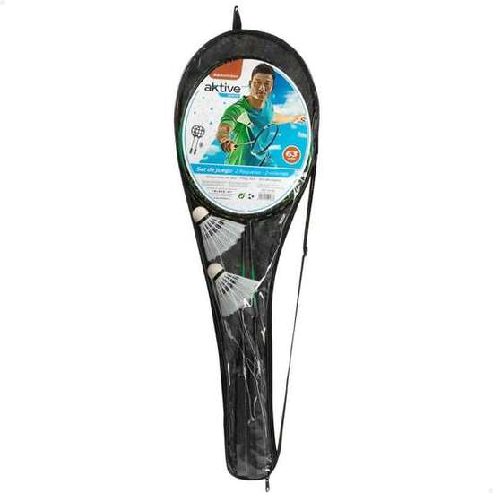 Raquetas Badminton Con 2 Raquetas 63cm Y 2 Volantes Aktive Sports