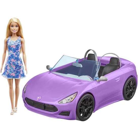 Muñeca Barbie Y Su Descapotable Morado.