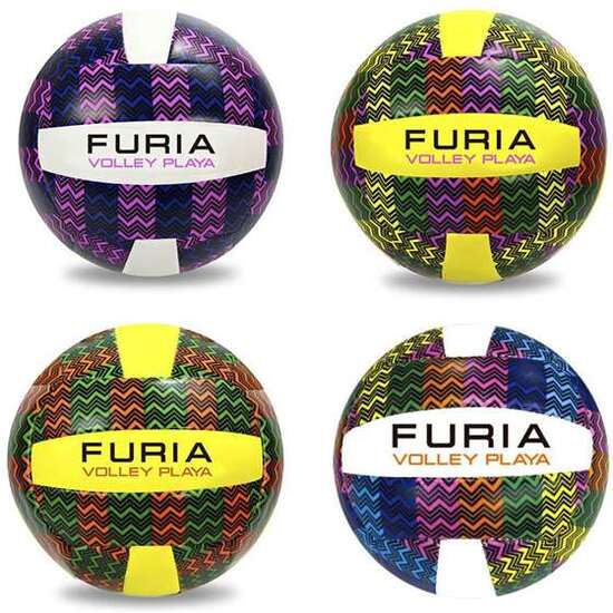 Balón Volley Playa Furia 230mm, Tacto Suave - Modelos Surtidos