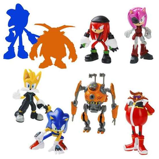 Figura Sonic Pack De 8 Figuras Coleccionables. 6,5 Cm - Modelos Surtidos