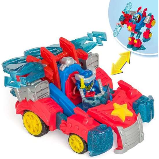 ROBOT TURBO WARRIOR POWER SUPERTHINGS TRANSFORMABLE A COCHE 18X21X8,7CM