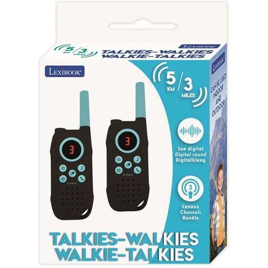Walkie-talkies Lexibook Alcance Hasta 5 Km, Con Soporte Cinturón. 15x4x21cm