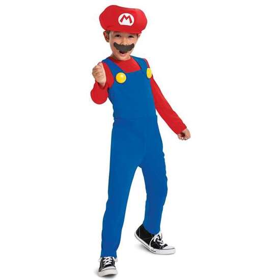 Disfraz Nintendo Super Mario De Lujo Talla 3-4 Años