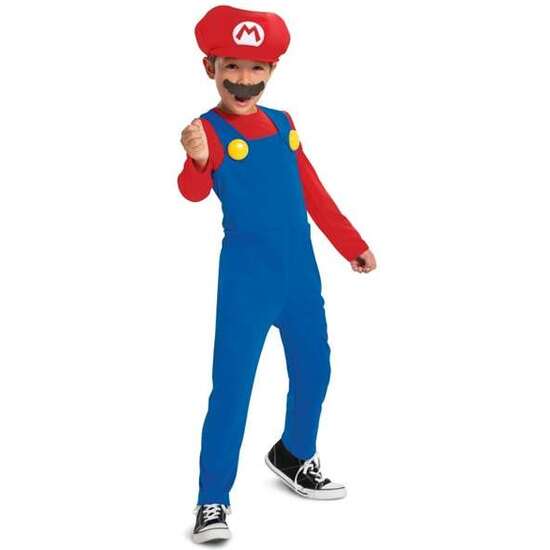 Disfraz Nintendo Super Mario De Lujo Talla. 4-6 Años