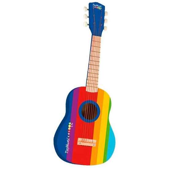 Guitarra De Madera Pintada 55 Cm.