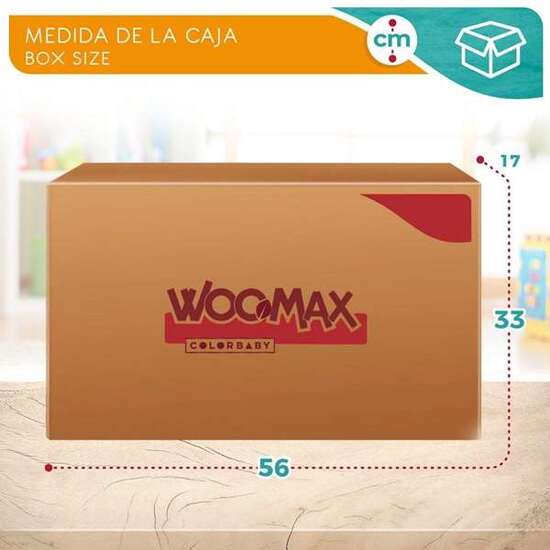 MOTO CORREPASILLOS DE MADERA VACA WOOMAX 12  85X37X53 CM