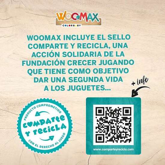 MOTO CORREPASILLOS DE MADERA VACA WOOMAX 12  85X37X53 CM