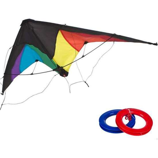 Cometa Stunt Kite Pop-up Magic Arco Iris 125x72 Cm