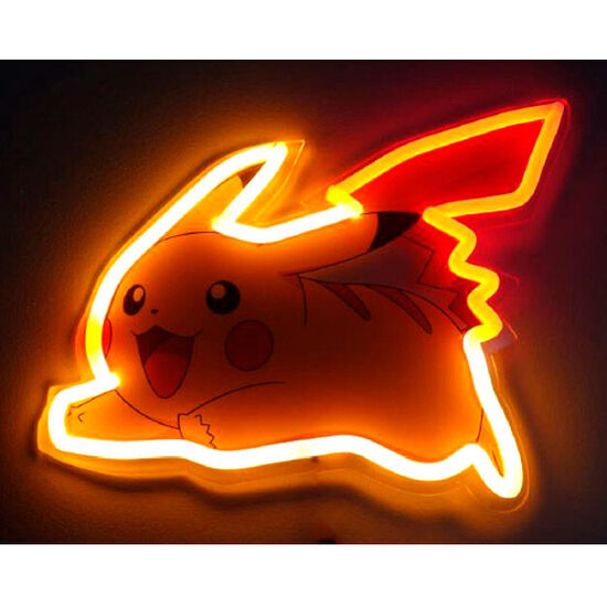 Lampara Mural Neon Pikachu Pokemon