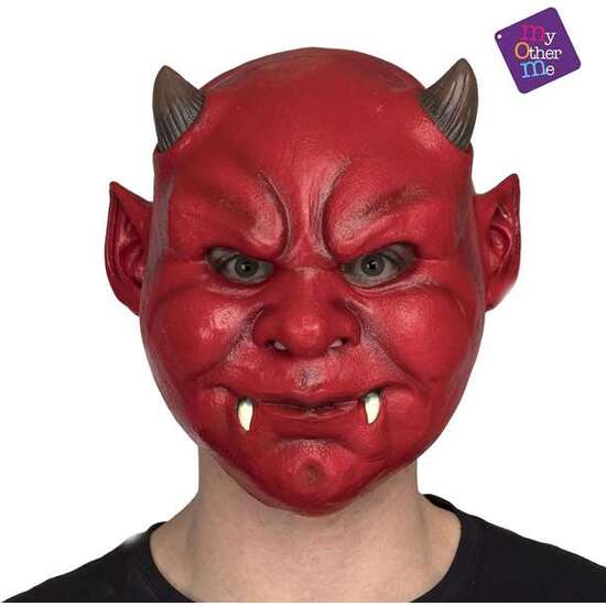 Full Devil Latex Mask One Size