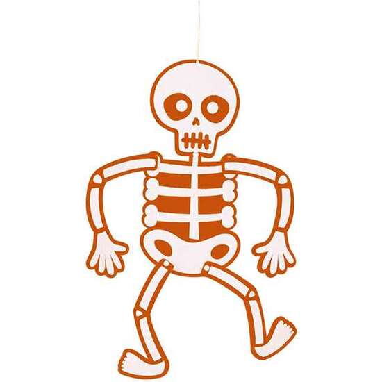 Movil Esqueleto Fieltro Naranja 51 Cm
