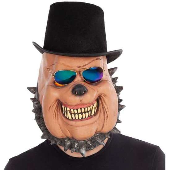 Full Dog Latex Mask With Hat And Glasses