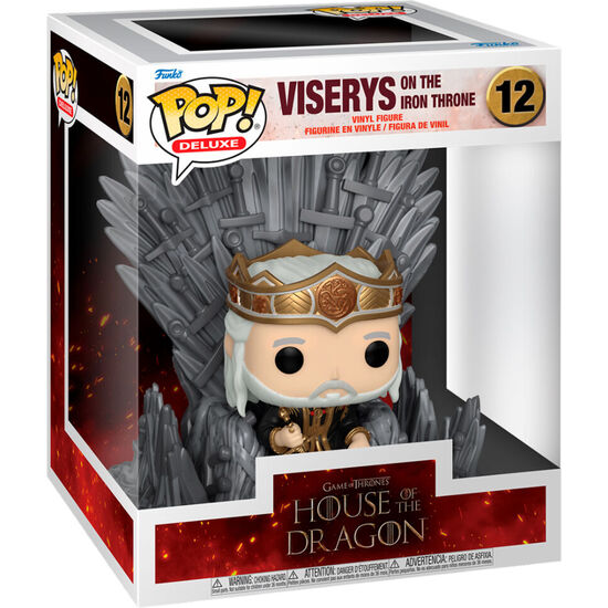 FIGURA POP DELUXE HOUSE OF THE DRAGON VISERYS ON THE IRON THRONE