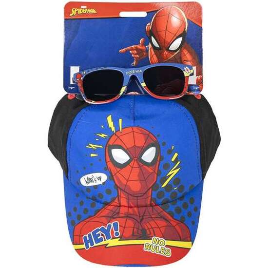 Gorra 53 Cm Y Gafas De Sol Infantiles Spiderman
