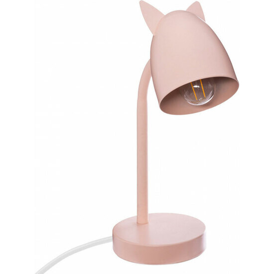 Lámpara Infantil Orejas De Metal Color Rosa - 18 X 12,5 X 31 Cm