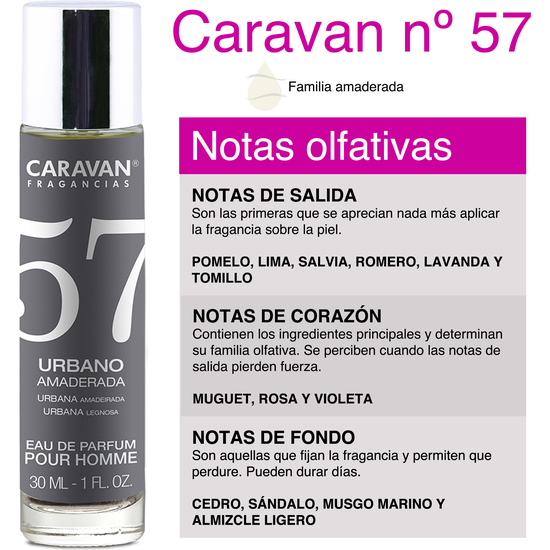 5X CARAVAN PERFUMES SURTIDOS DE HOMBRE Nº13 + Nº16 + Nº18 + Nº56 + Nº57.